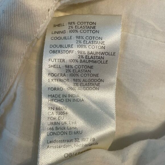 Anthropologie Cotton Maxi Skirt Cream Knit Front Slit Side Zipper 16 - Picture 6 of 8